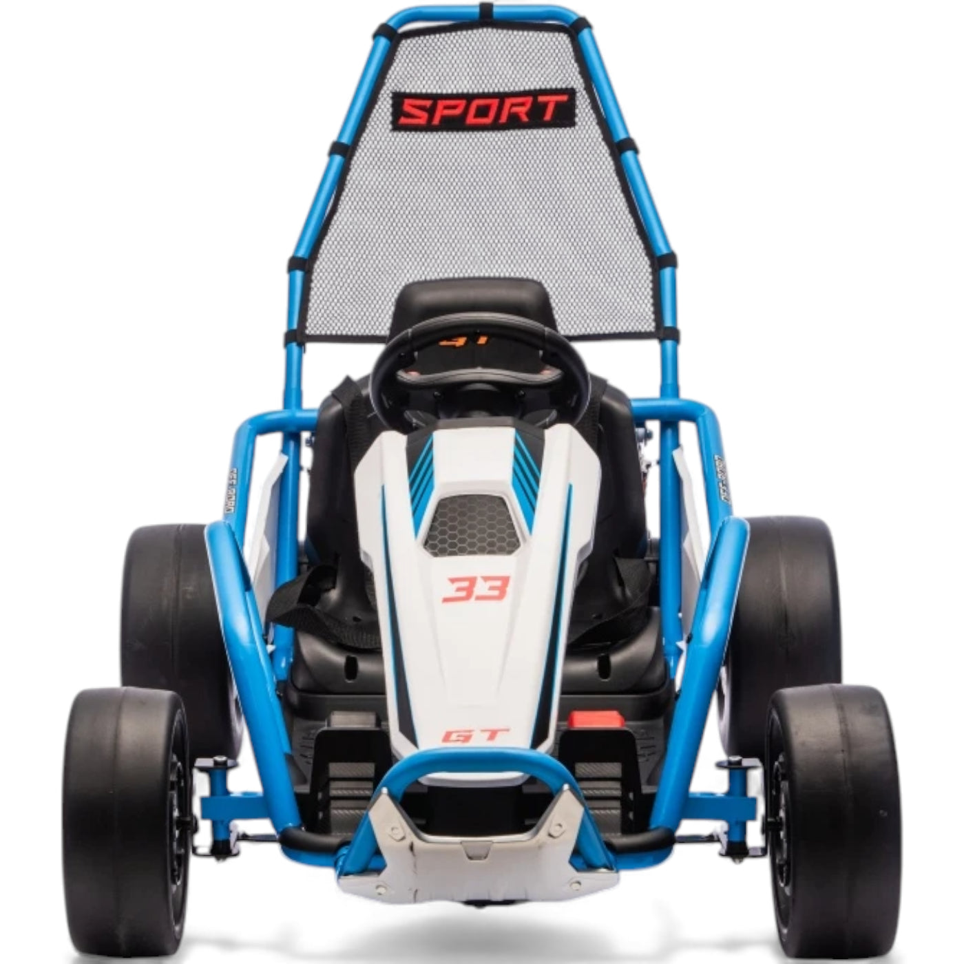 Kart Elétrico para Criança TORNADO 24v DRIFT Azul c/ Rodas de Borracha* & Assento em Pele