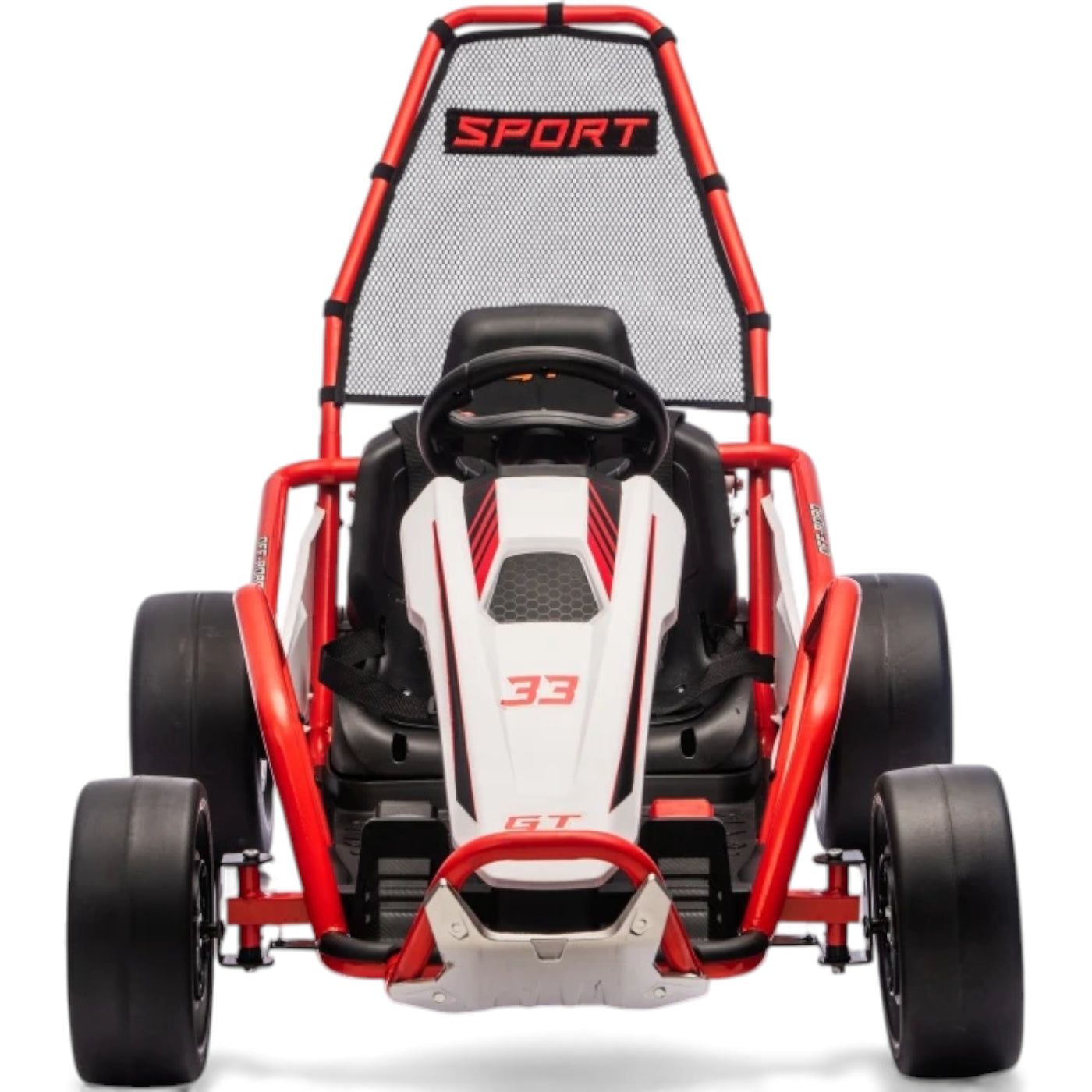 Kart Elétrico para Criança TORNADO 24v DRIFT Vermelho c/ Rodas de Borracha* & Assento em Pele