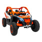 Carro Elétrico para Criança CAN-AM MAVERICK TURBO RR 4x4 24v Laranja c/ RODAS DE BORRACHA & ASSENTO EM PELE