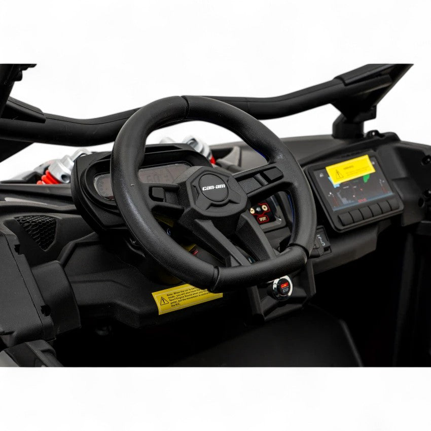 Carro Elétrico para Criança CAN-AM MAVERICK TURBO RR 4x4 24v Caqui c/ RODAS DE BORRACHA & ASSENTO EM PELE