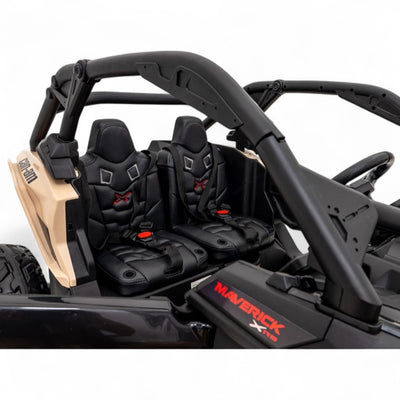 Carro Elétrico para Criança CAN-AM MAVERICK TURBO RR 4x4 24v Caqui c/ RODAS DE BORRACHA & ASSENTO EM PELE