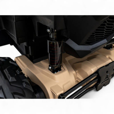 Carro Elétrico para Criança CAN-AM MAVERICK TURBO RR 4x4 24v Caqui c/ RODAS DE BORRACHA & ASSENTO EM PELE