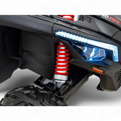 Carro Elétrico para Criança CAN-AM MAVERICK TURBO RR 4x4 24v Caqui c/ RODAS DE BORRACHA & ASSENTO EM PELE