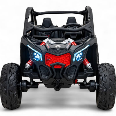 Carro Elétrico para Criança CAN-AM MAVERICK TURBO RR 4x4 24v Caqui c/ RODAS DE BORRACHA & ASSENTO EM PELE