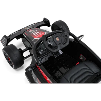 Carro elétrico para Criança Porsche Formula E c/ rodas de borracha e assento em pele