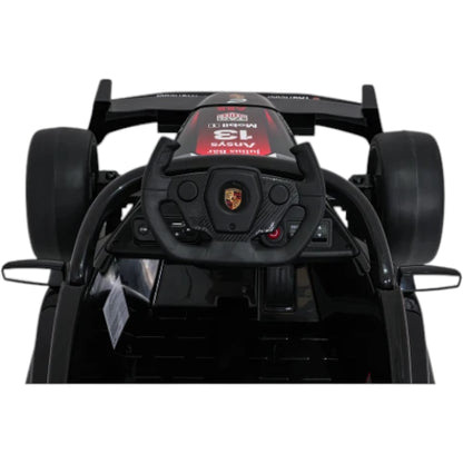 Carro elétrico para Criança Porsche Formula E c/ rodas de borracha e assento em pele