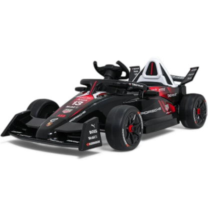 Carro elétrico para Criança Porsche Formula E c/ rodas de borracha e assento em pele