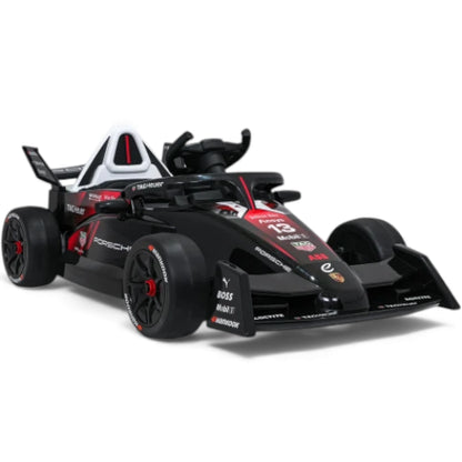 Carro elétrico para Criança Porsche Formula E c/ rodas de borracha e assento em pele