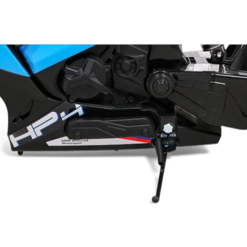Moto Elétrica para Criança BMW HP4 12v Azul c/ RODAS DE BORRACHA & ASSENTO EM PELE