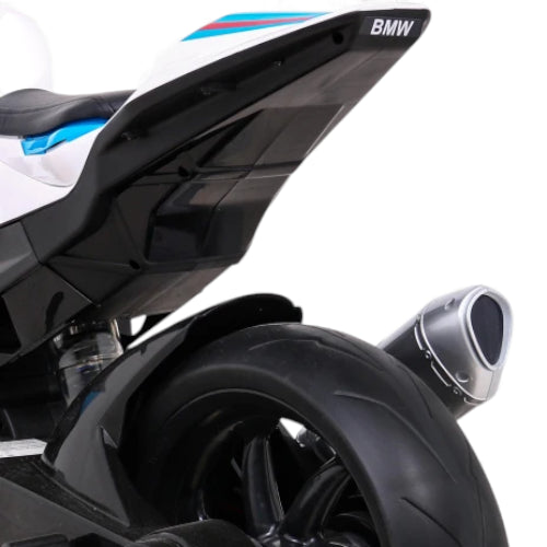 Moto Elétrica para Criança BMW HP4 12v Azul c/ Rodas de Borracha & Assento em Pele