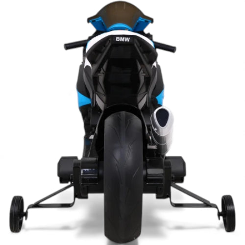 Moto Elétrica para Criança BMW HP4 12v Azul c/ Rodas de Borracha & Assento em Pele