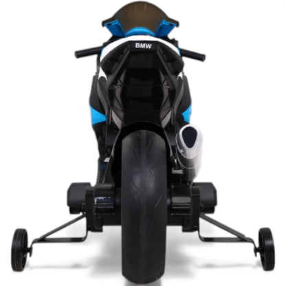 Moto Elétrica para Criança BMW HP4 12v Azul c/ Rodas de Borracha & Assento em Pele