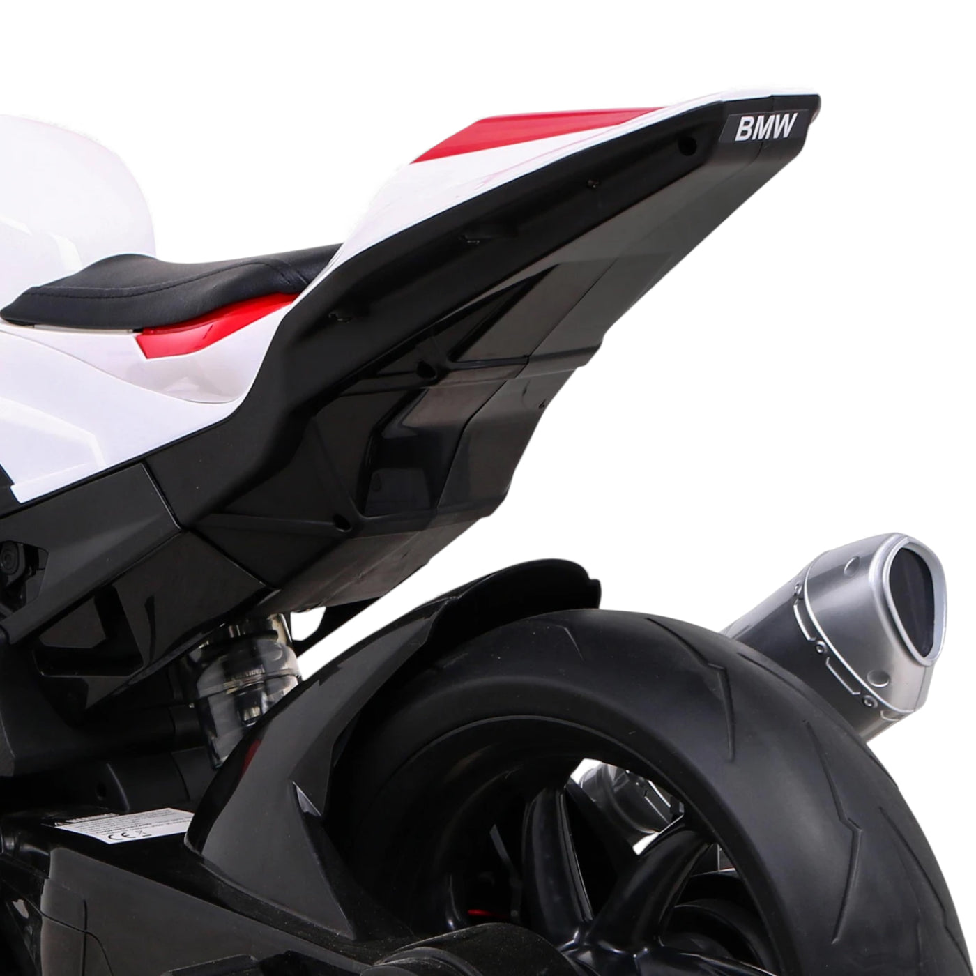 Moto Elétrica para Criança BMW HP4 12v Vermelha c/ Rodas de Borracha & Assento em Pele