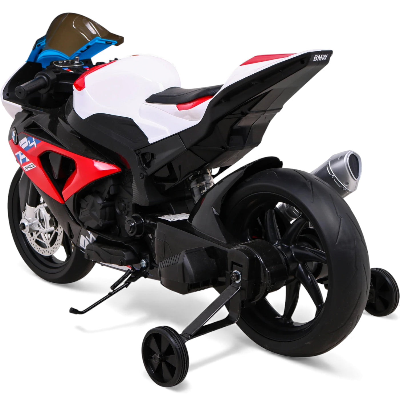 Moto Elétrica para Criança BMW HP4 12v Vermelha c/ Rodas de Borracha & Assento em Pele