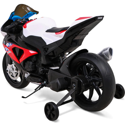 Moto Elétrica para Criança BMW HP4 12v Vermelha c/ Rodas de Borracha & Assento em Pele