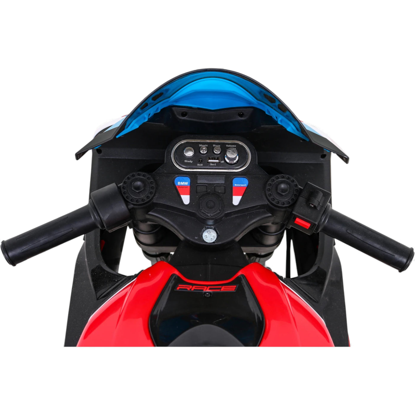 Moto Elétrica para Criança BMW HP4 12v Vermelha c/ Rodas de Borracha & Assento em Pele