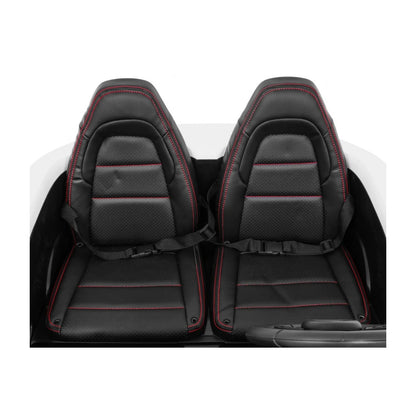 Carro elétrico para Criança Perfecta XXL 24v Motor Brushless 180w 15km/h Branco c/ rodas de borracha e assento em pele