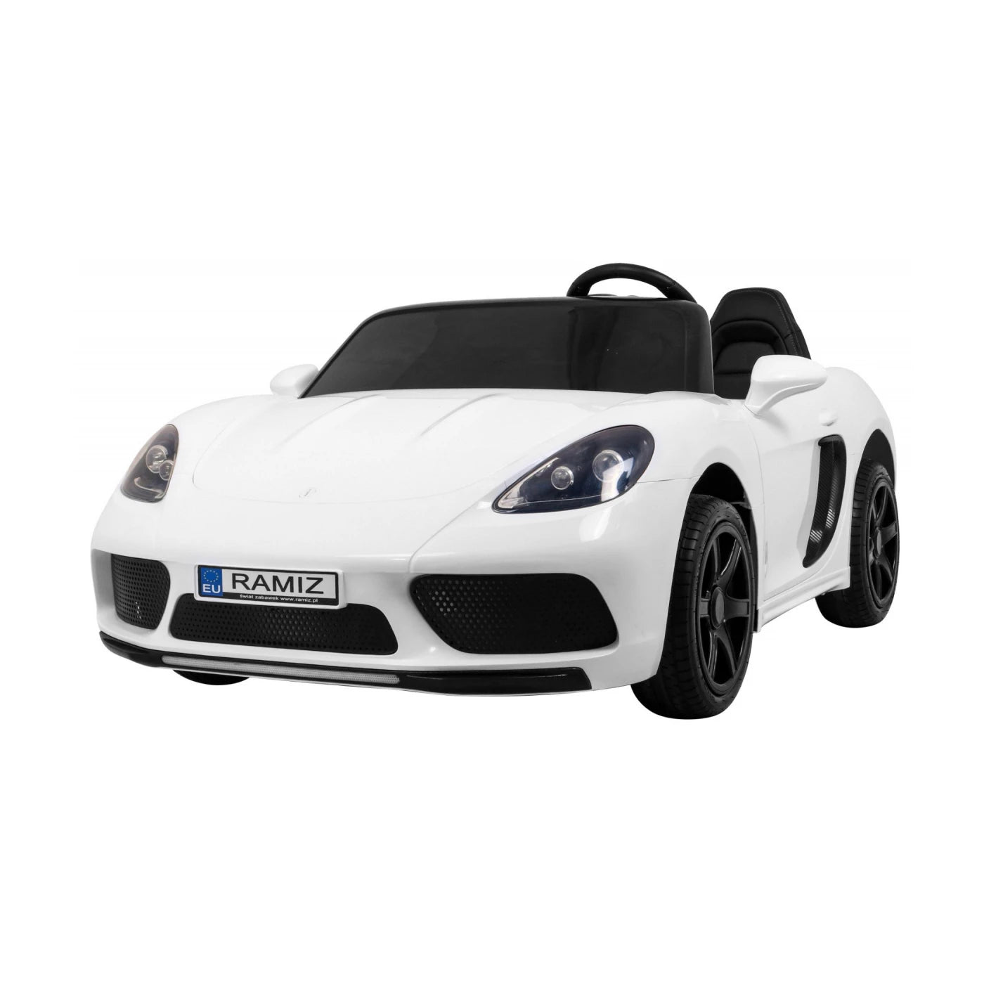 Carro elétrico para Criança Perfecta XXL 24v Motor Brushless 180w 15km/h Branco c/ rodas de borracha e assento em pele