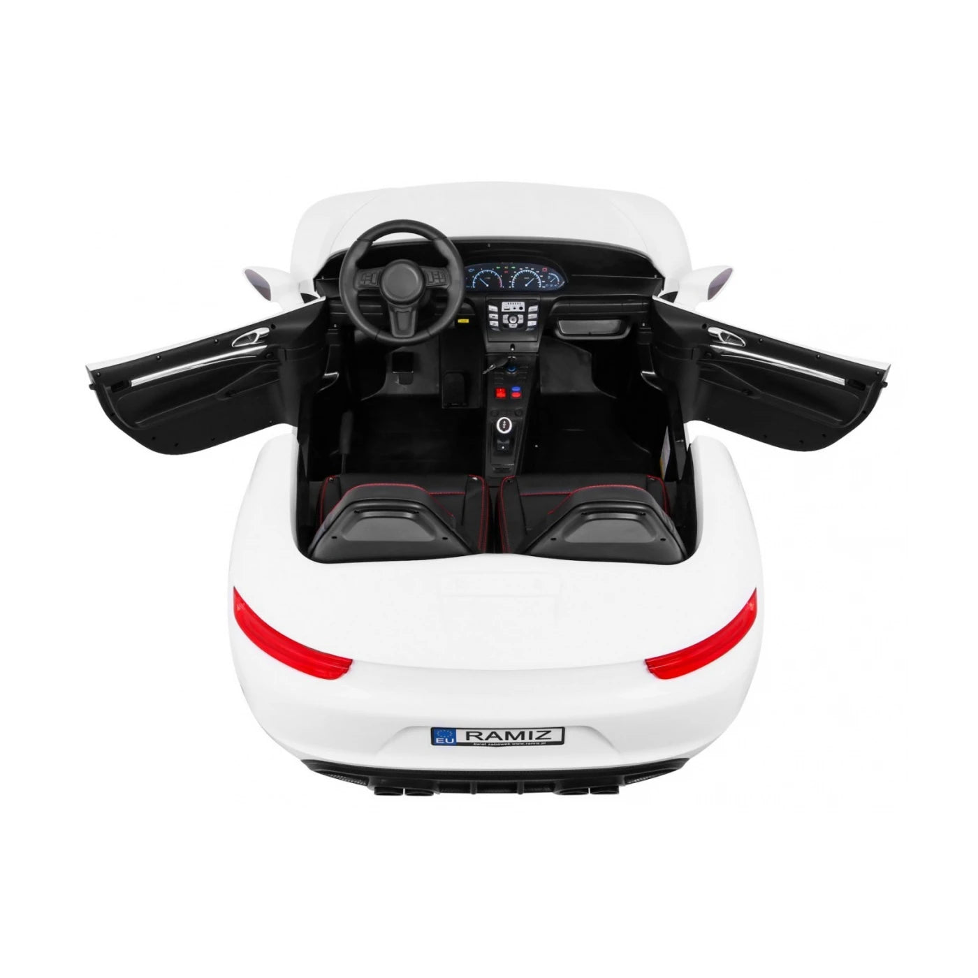 Carro elétrico para Criança Perfecta XXL 24v Motor Brushless 180w 15km/h Branco c/ rodas de borracha e assento em pele