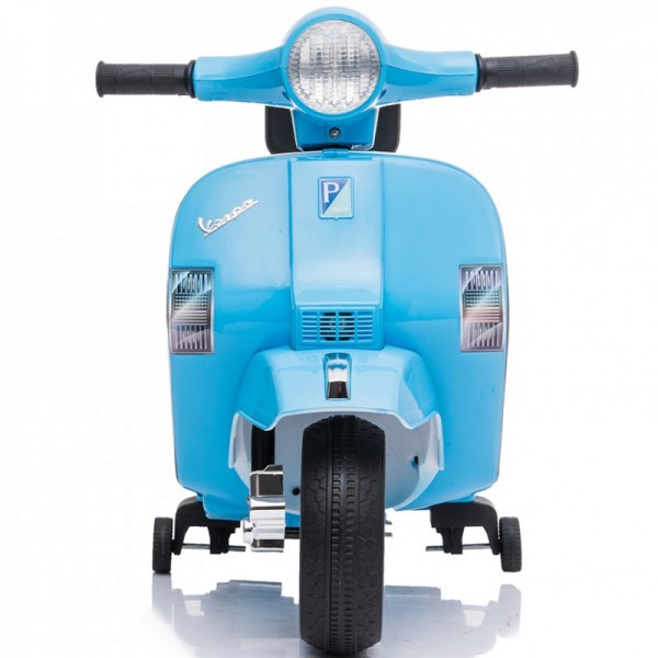 PRÉ VENDA Mini Vespa PX150 Elétrica para Crianças 6v Azul c/ rodas de plástico