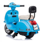 PRÉ VENDA Mini Vespa PX150 Elétrica para Crianças 6v Azul c/ rodas de plástico