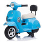 PRÉ VENDA Mini Vespa PX150 Elétrica para Crianças 6v Azul c/ rodas de plástico