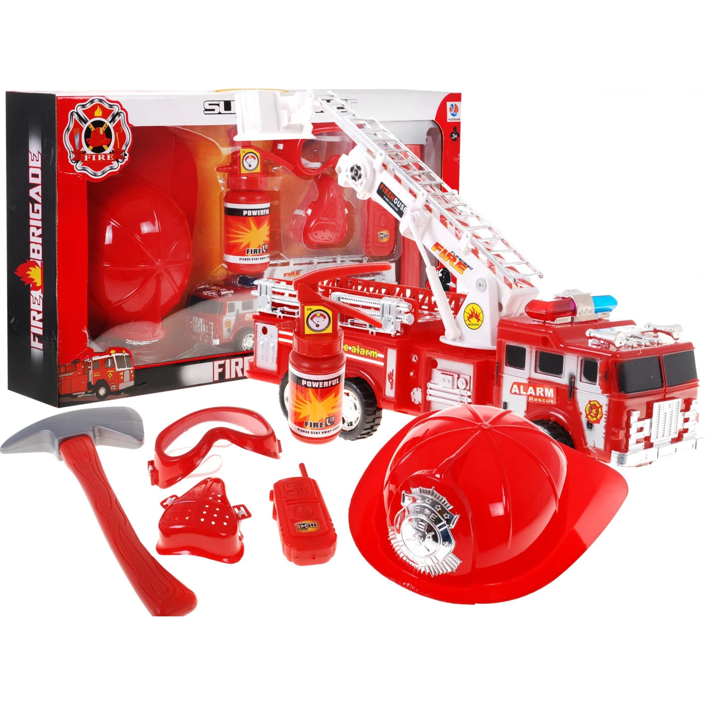 Conjunto de Bombeiro com Camião de Bombeiros