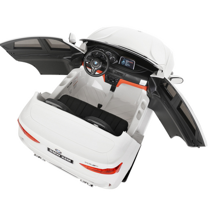 Carro elétrico para criança BMW X6M 12v Branco 2 Lugares c/ RODAS DE BORRACHA & ASSENTO EM PELE