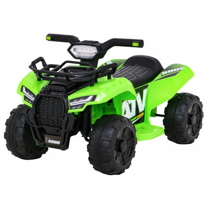 Mini Moto 4 Elétrica para Crianças 6v Verde c/ rodas de plástico