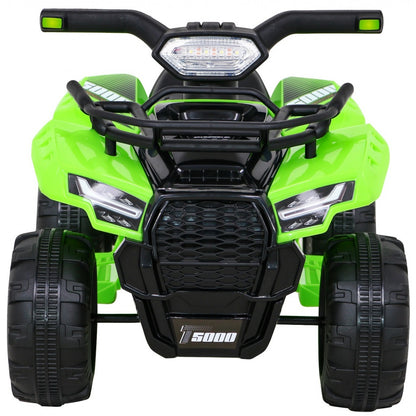 Mini Moto 4 Elétrica para Crianças 6v Verde c/ rodas de plástico