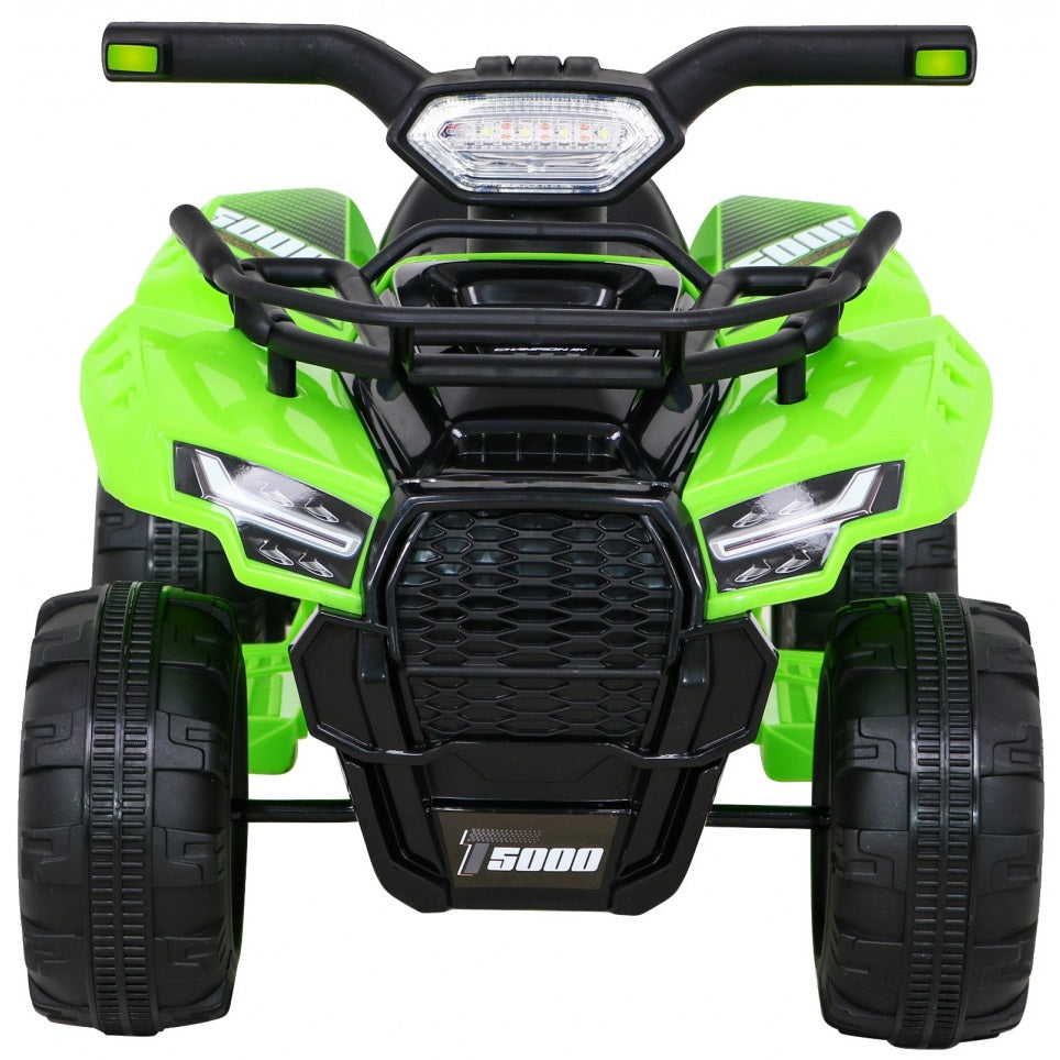 Mini Moto 4 Elétrica para Crianças 6v Verde c/ rodas de plástico